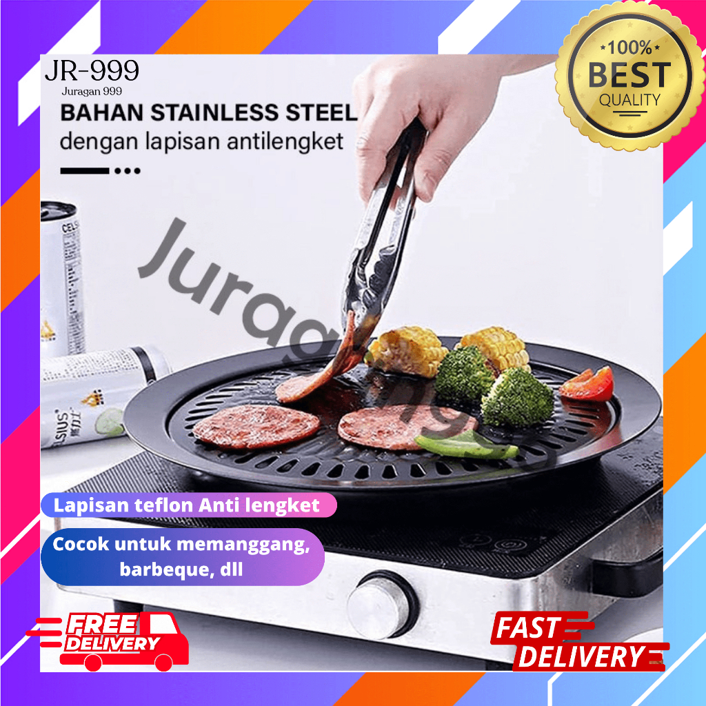 Panggangan Bakar Bakar Pan Grill Anti Lengket Barbeque Korean Grill