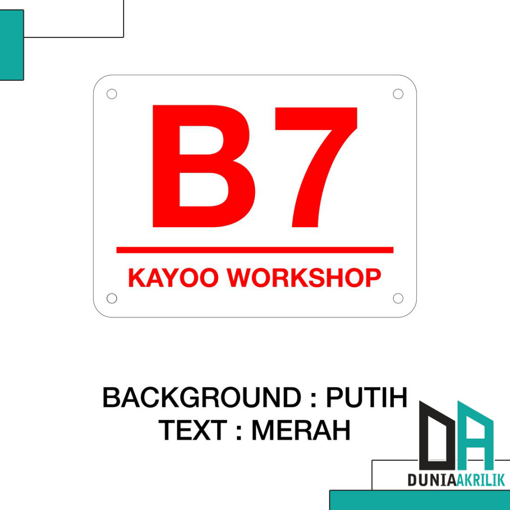 

Promo NOMOR RUMAH ACRYLIC UKURAN 20 CM X 15 CM TAHAN SEGALA CUACA Limited