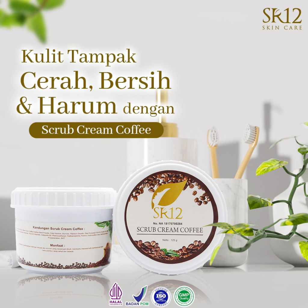 LULUR MANDI PERONTOK DAKI SCRUB CREAM COFFEE SR12/LULUR KOPI PEMUTIH BADAN/PEMUTIH SELANGKANGAN LEHE