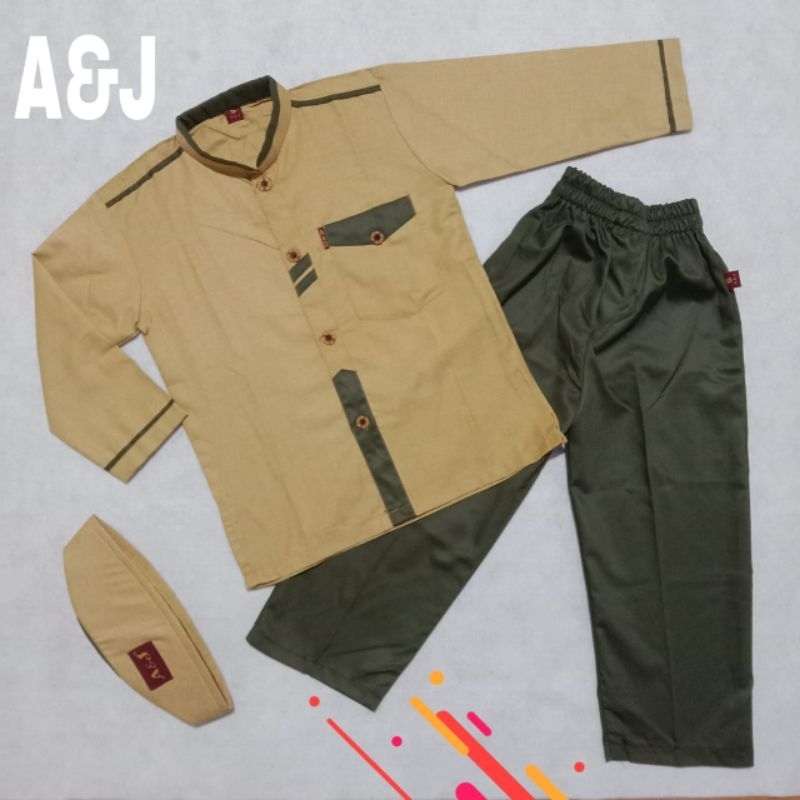 BAJU KOKO ANAK MADINAH A&J LENGAN PANJANG
