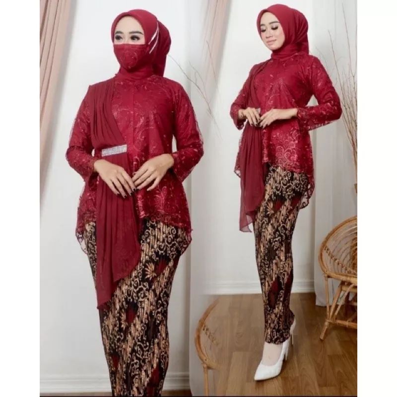 Set salendang//SET Kebaya wisuda//atasan kebaya wisuda