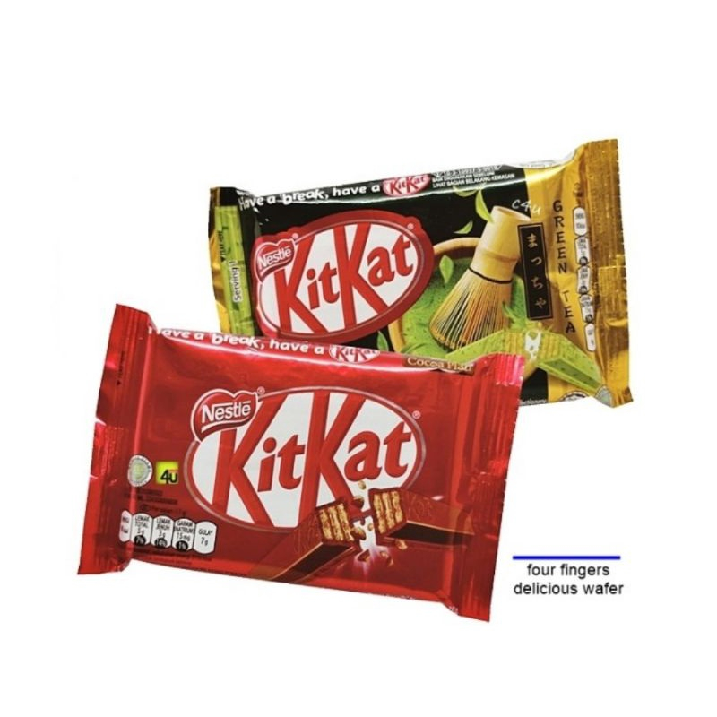 

.Eceran Nestle Kitkat 4F 35gr milk chocolate green tea chocolate ( SCP )