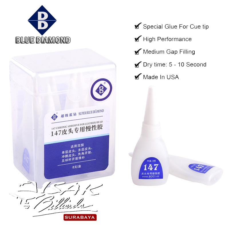 Super Glue - Ultra Gel Super Blue Diamond Cue Tip Billiard