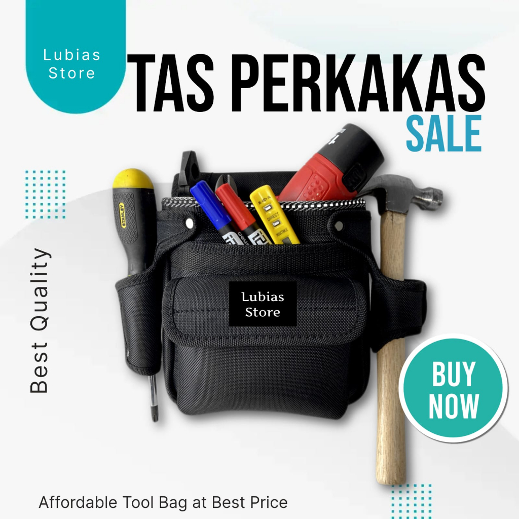 Tas Pinggang Perkakas Tas Tukang Bangunan Tas Obeng Tang Palu