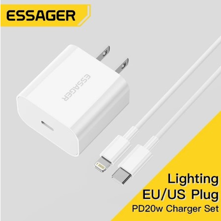 Essager PD 20W Type C Charger For iPhone 14 13 12 11 Pro Max, Ipad Iphone 8 X XR Fast Charging