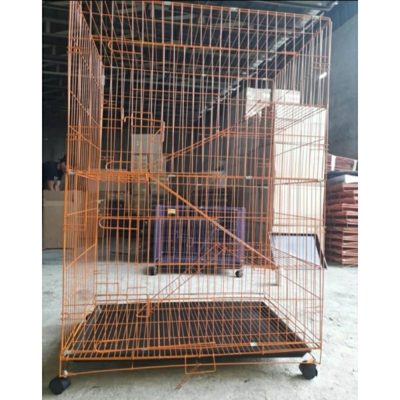 Kandang Kucing Super Jumbo 90x60x125Cm Kandang Kucing 3Tingkat Murah