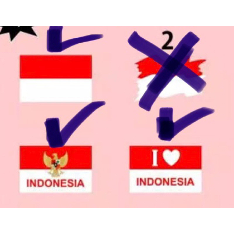 

stiker pipi (isi 30 pcs stiker) berkualitas bendera merah putih indonesia 17 agustus tempel