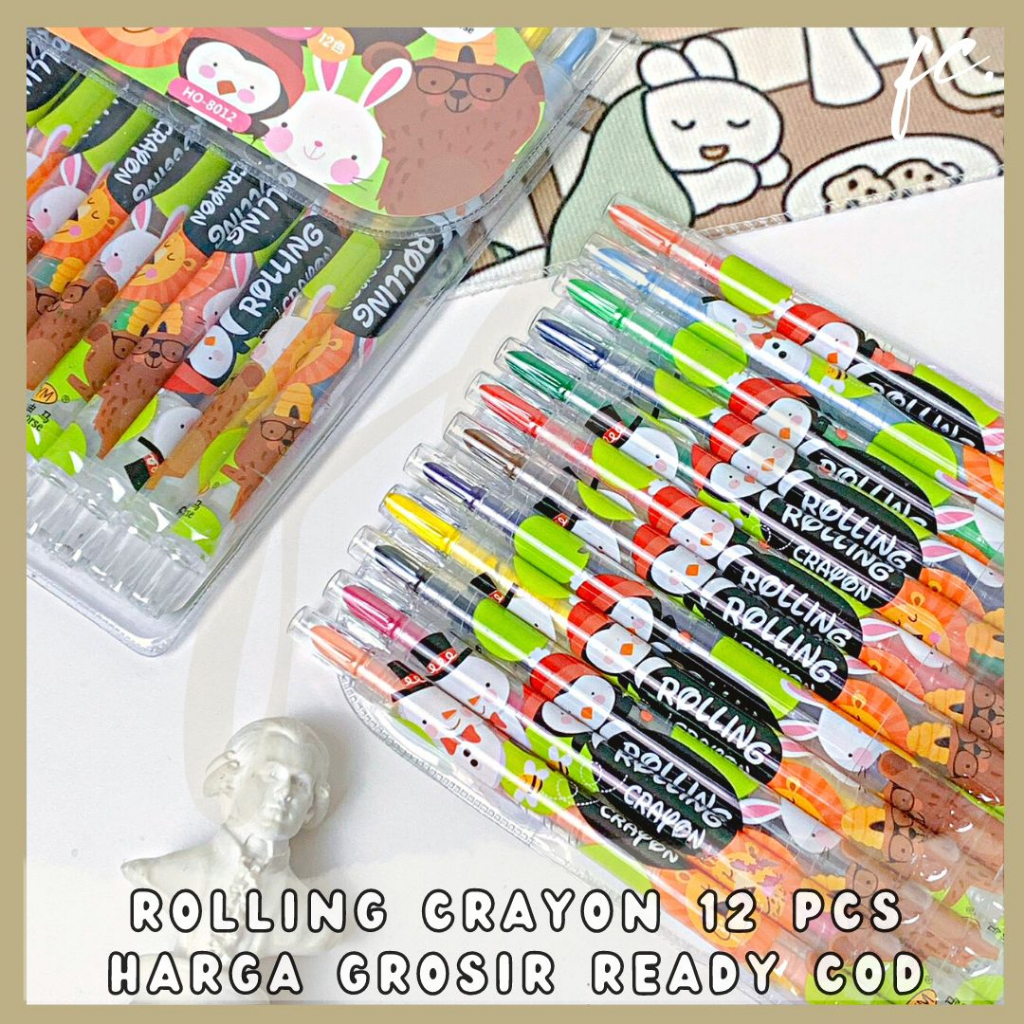 

Rolling Twist Crayon / Krayon Pastel Putar Non-Toxic Prakarya Pensil Warna Alat Tulis Menggambar Anak Art Craft Scrapbook 12 Pcs Motif Animal Zoo HO-8012 Warna Lengkap Harga Grosir Ready COD