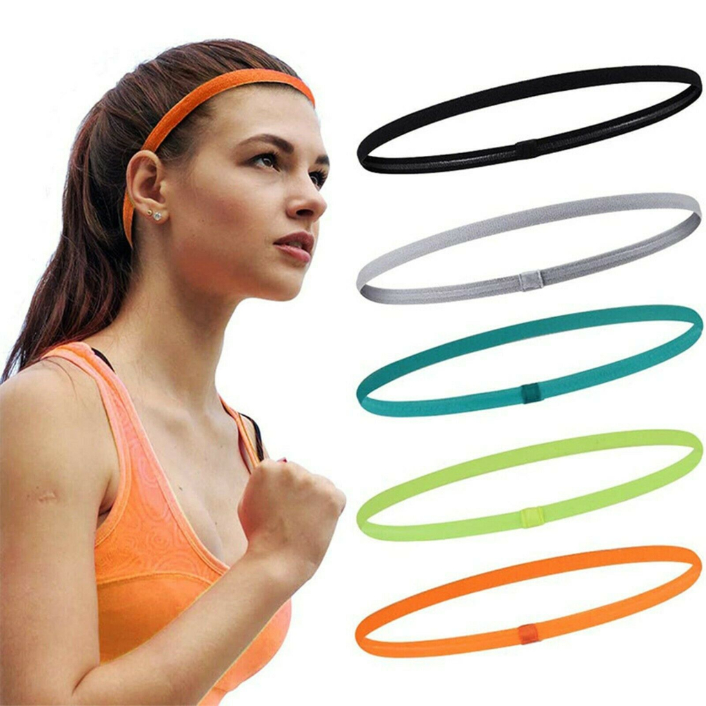 Headband sport mini hairband sport ikat kepala olahraga pria wanita bando bandana karet olahraga ela