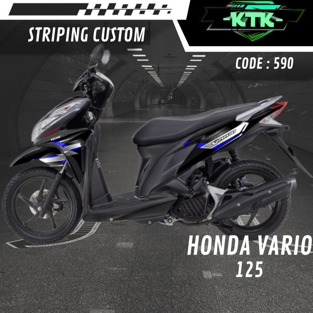 Lis Striping Sticker Variasi Aksesoris List Stiker Motor Honda Vario 125 FI Old Lawas M590 Tahun 201