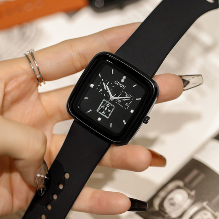 Guou Waterproof Temperamen Temperamen Trendi Kuarsa Watch pasangan