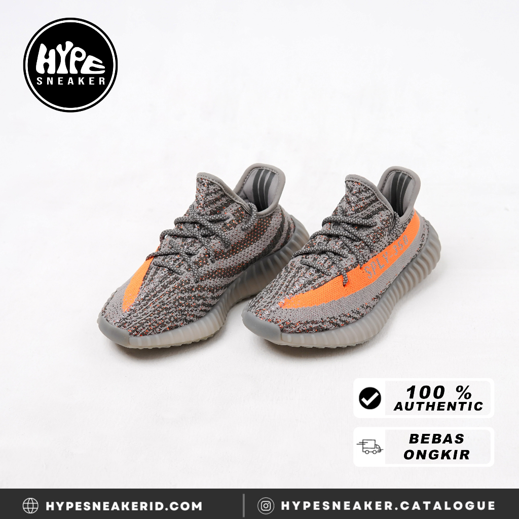 Sepatu ADDS YEEZY 350 V2 BELUGA REFLECTIVE ORANGE SNEAKER 100% ORIGINAL
