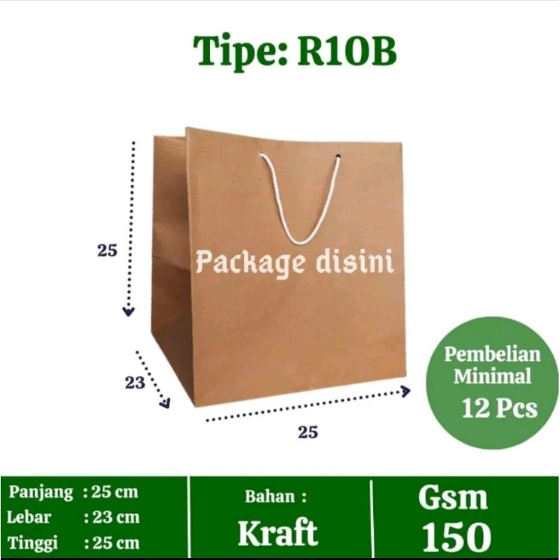 

Paperbag/Tas Kertas/Kantong Kertas/Tas Ukuran R10B