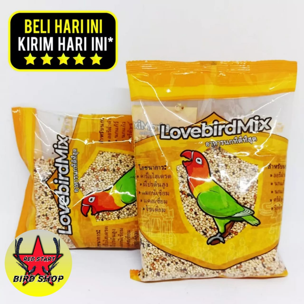 PAKAN LOVEBIRD MIX BIJI MILET CAMPUR HARIAN BURUNG LOVE BIRD PARKIT SEMPATI