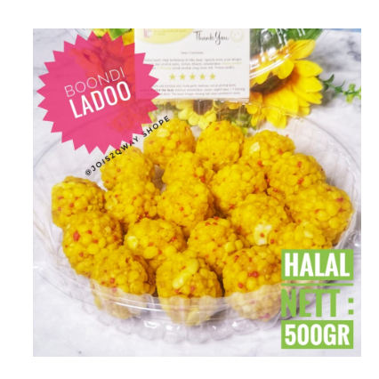 

Manisan India BOONDI Ladoo 500gr / South Indian Ladoo / Makanan India