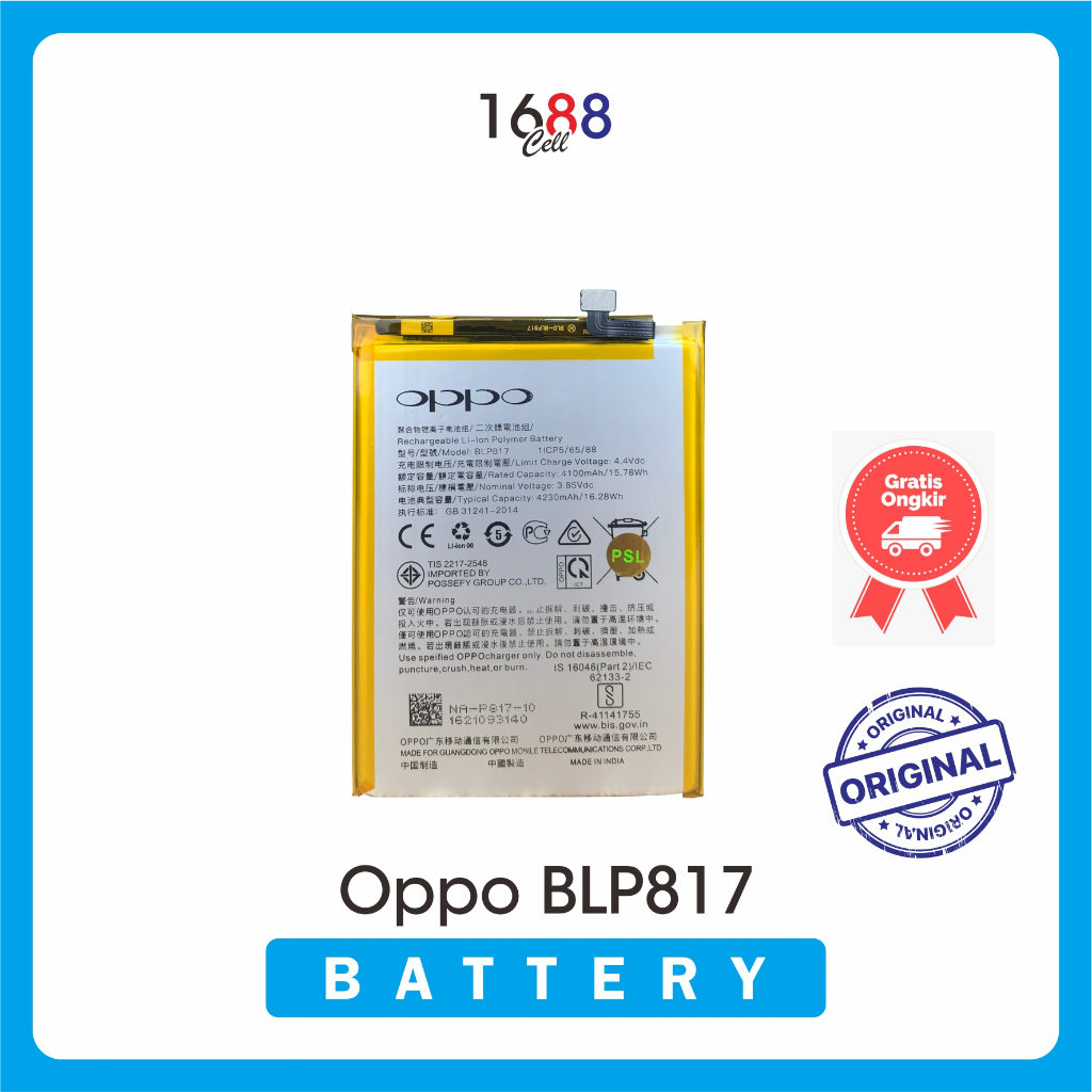 Baterai Oppo A15 - Oppo A15s BLP817 Battery Original - Baterai HP Oppo Original