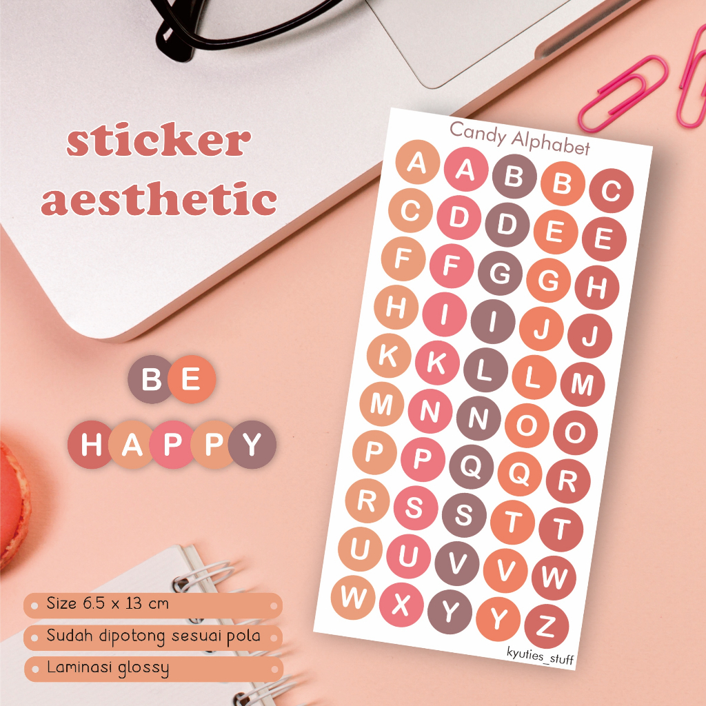 

Candy Alphabet Sticker | Journaling | Stiker huruf | Stiker Lucu | Scrapbook