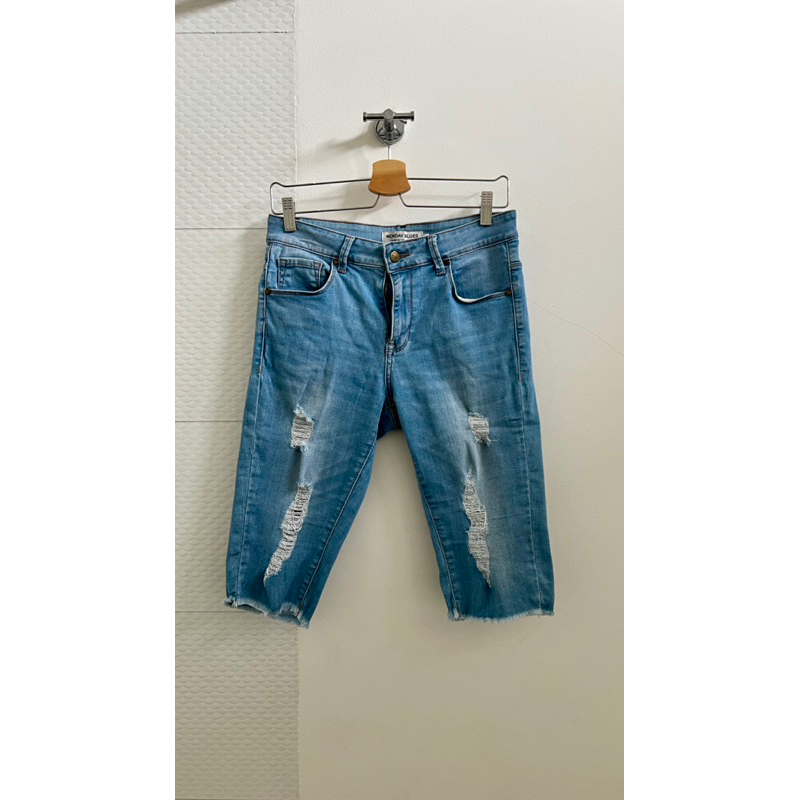 Preloved Monday Blues Chloe Biker Jeans