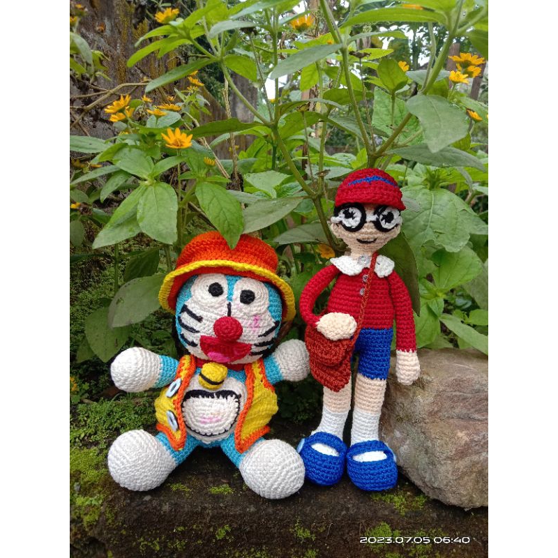 Boneka Rajut Nobita.Handmade