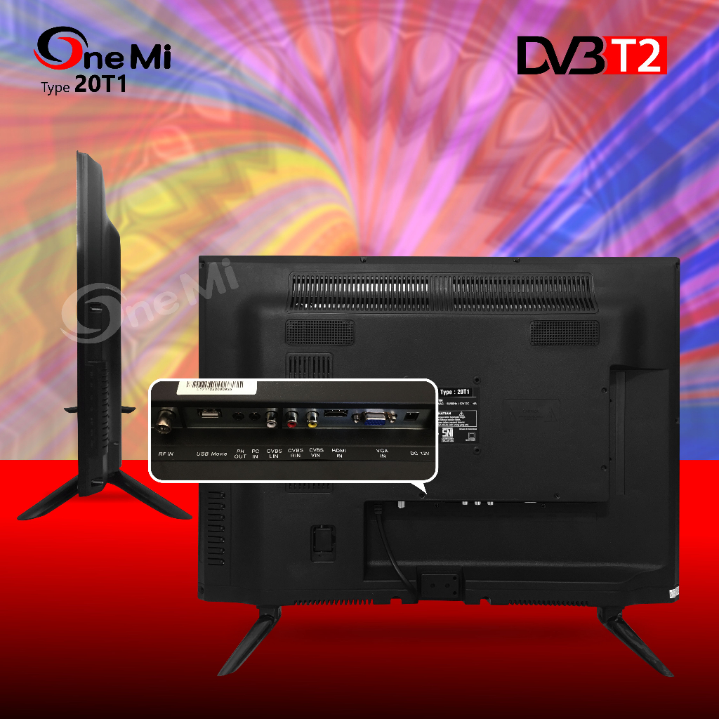 TV LED Monitor Murah OneMi TV 20 inch HD Ready Digital Televisi