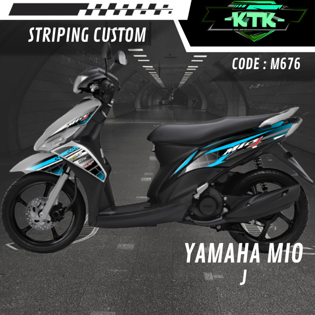 Sticker Lis Variasi Striping List Stiker Aksesoris Motor Yamaha Mio J M676 Tahun 2012 2013 2014 2015