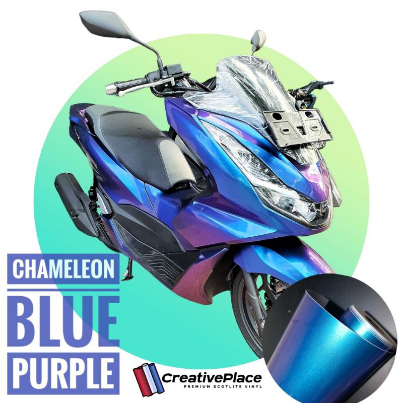 sticker skotlet motor warna bunglon glossy / scotlite chameleon glossy premiun