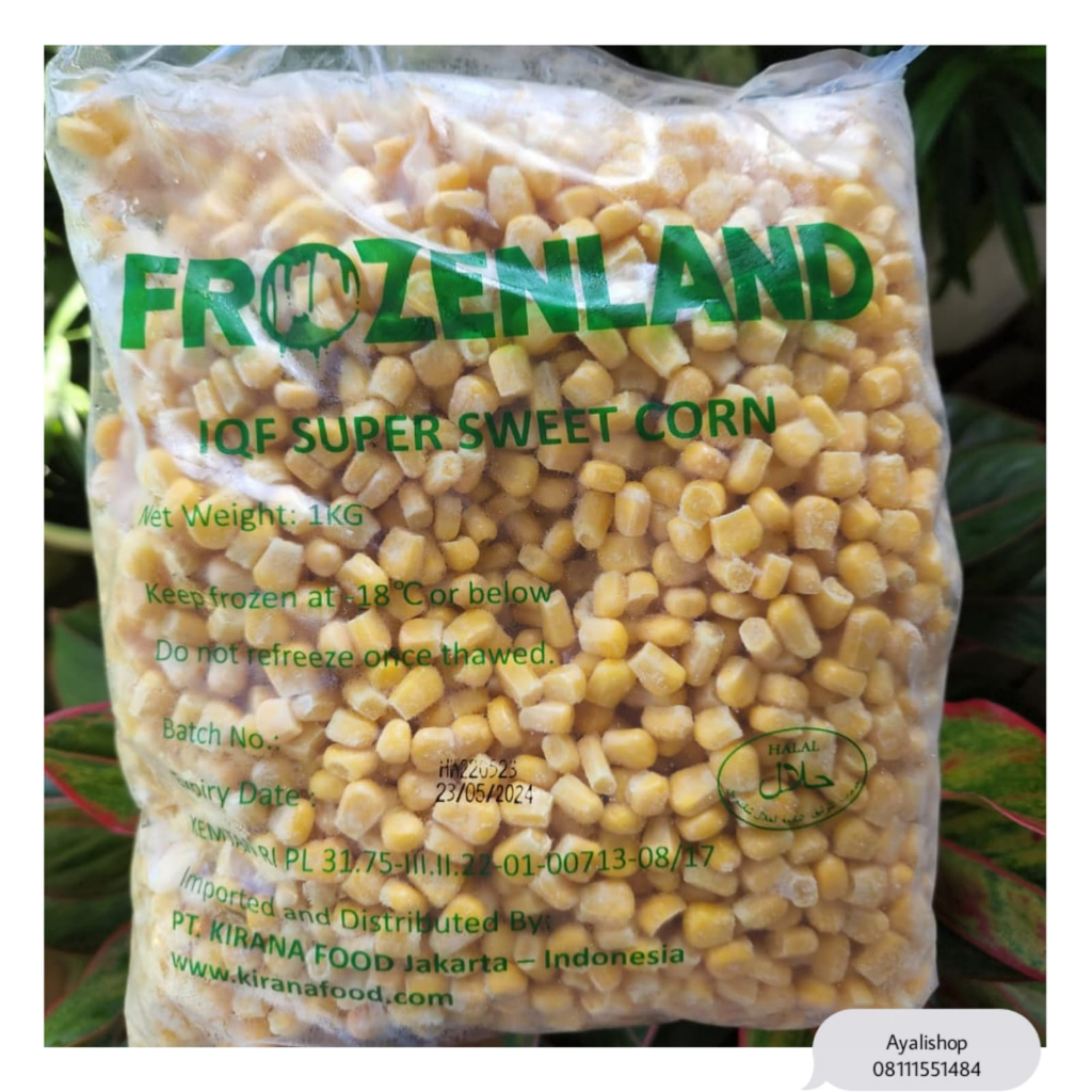 

frozeland sweet corn, jagung manis pipil 1 kg