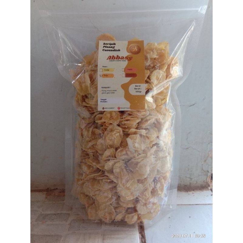 

keripik pisang cavendish lumer rasa keju kemasan 500gr