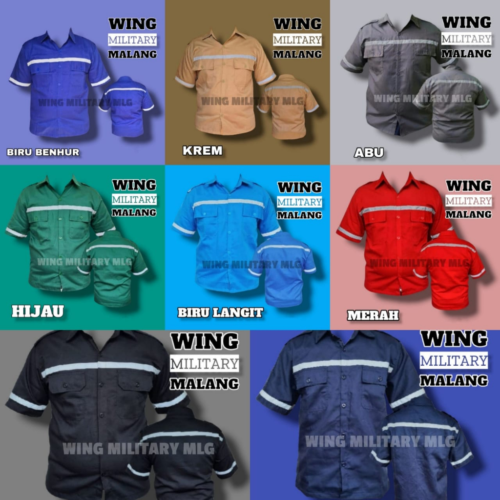 Kemeja Wearpack Safety Lengan Pendek/Kemeja Kerja Wearpack