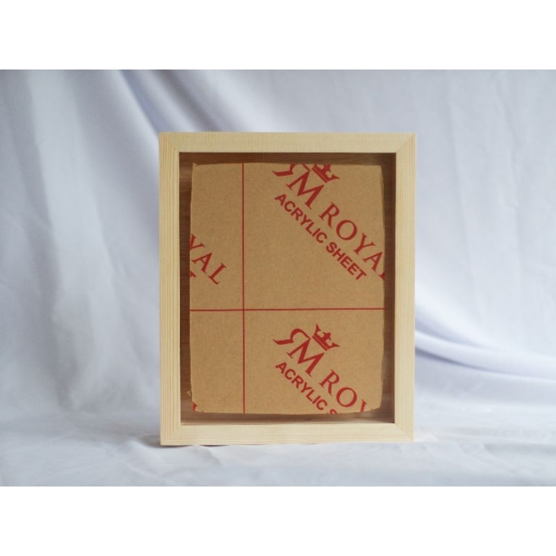 Grosir Pigura / Frame / Bingkai 3d kayu ukuran 12R kedalaman 4cm