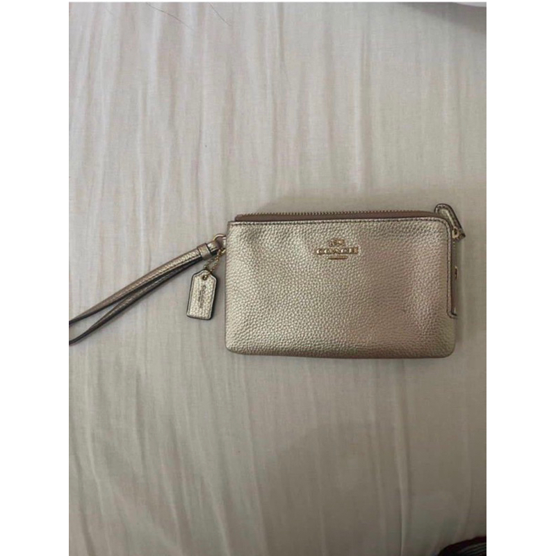 Coach Double Corner Zip Wristlet