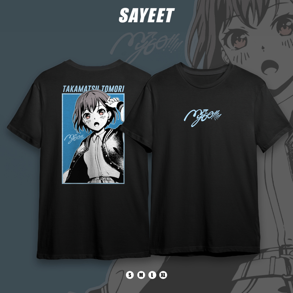 Tshirt Kaos Hitam Anime Bang Dream MyGO