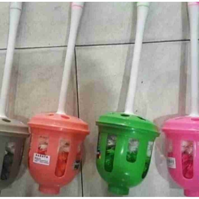 sikat wc bulat sikat toilet nagata dengan wadah