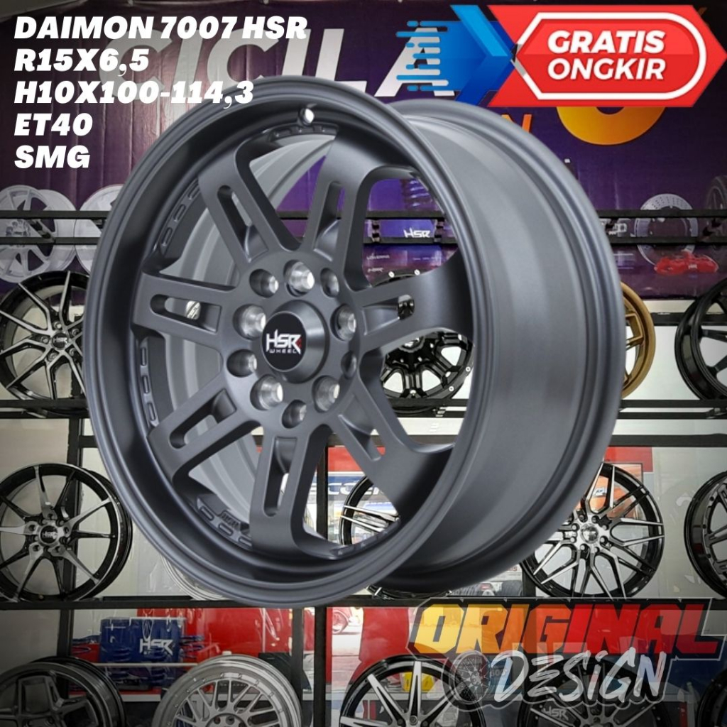 Velg Mobil Ring 15 R15 HSR Daimon Untuk Ertiga , Xover , Xpander , Luxio