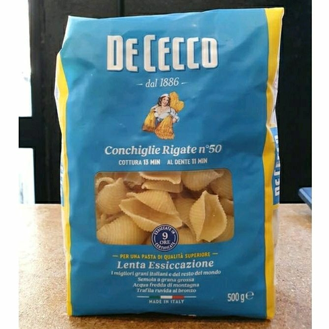 

DE CECCO Conchiglie Rigate N.50 Small Shells Pasta 500g