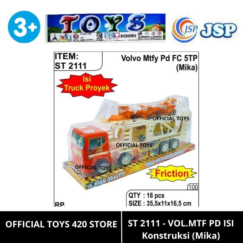 [PREMIUM] Mainan Truck Konstruksi Mobil Bawa Mobil VOL.MTF PD ST2111