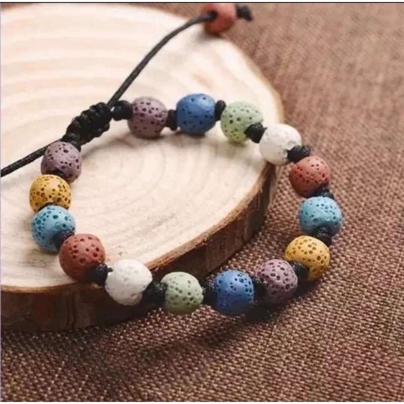 Gelang Batu Meteor Lava Multicolor Original