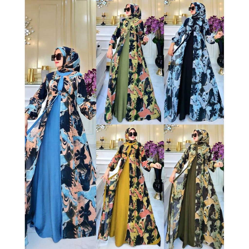 GAMIS SYARI PREMIUM SET HIJAB GABRIELA SERIES GAMIS MEWAH TERBARU