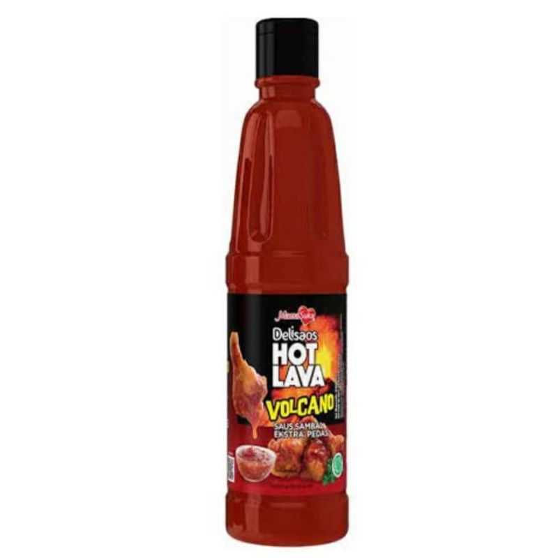 

sambal hot lava volcano extra pedas dan delisaos hot lava pedas 260ml