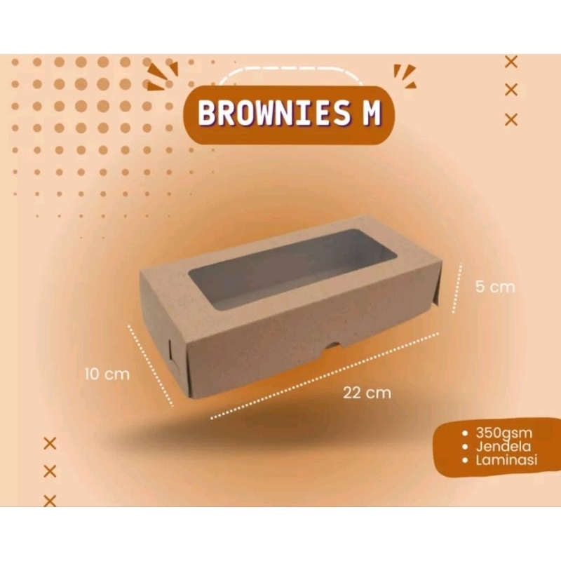 

Dus Brownies (1lembar) Box 22x10x5 / Dus Brownies 20x10x5 /22x11x5 Box Brownies Jendela / Kemasan Brownies