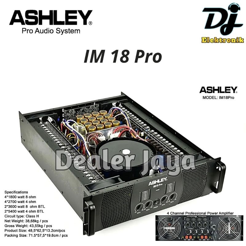 Power Amplifier Ashley IM 18 PRO / IM18 PRO - 4 channel
