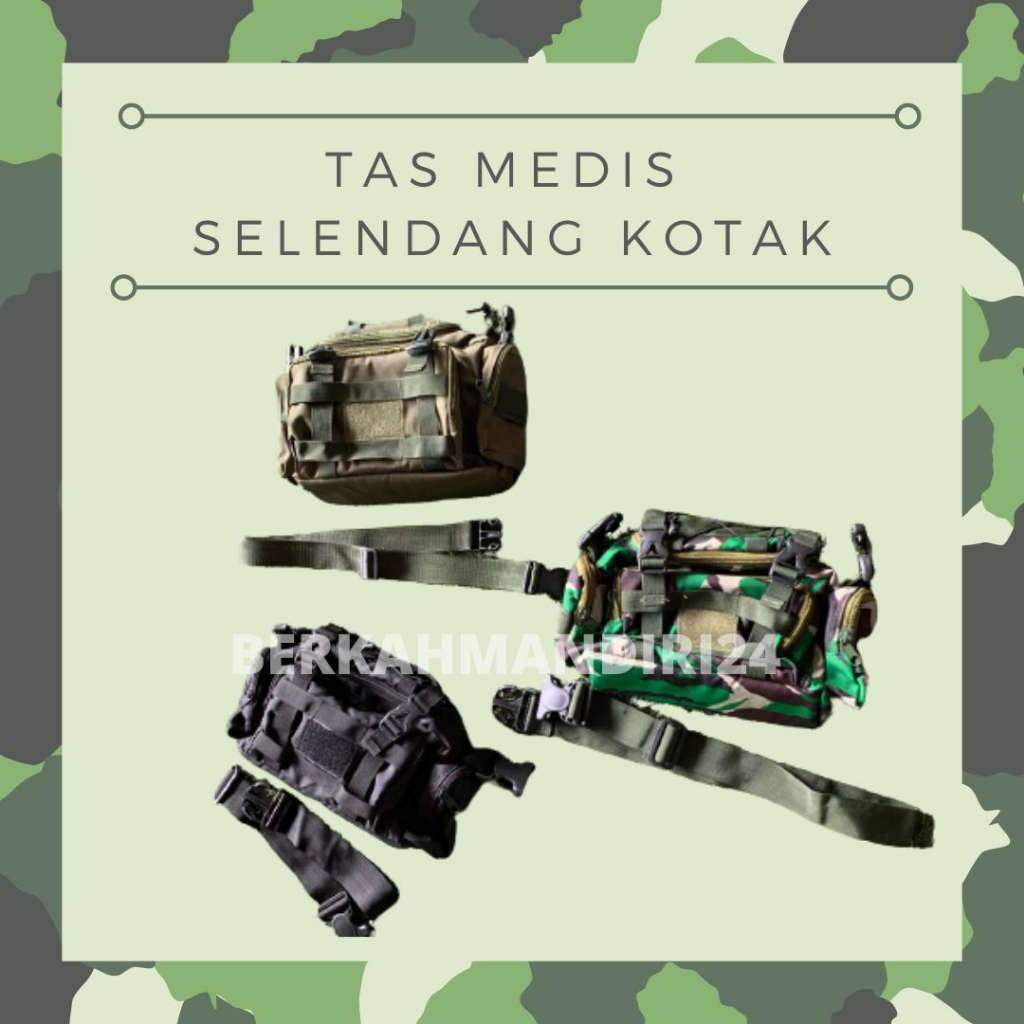 Tas Selendang Medis Kotak Tas Selempang Army Loreng Tas Tactical Pria TNI