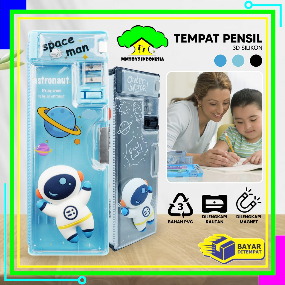 

MI-A59 Tempat Pensil Anak 3D Timbul Magnetic Multifungsi Alat Tulis Sekolah / Kotak Pensil Pencil Case Magnet Untuk Anak Tk