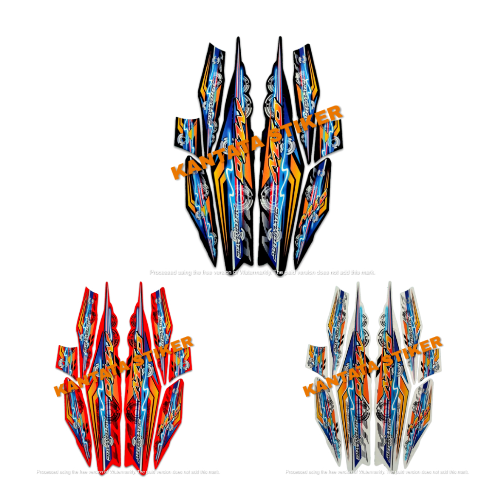 STIKER STRIPING LIS LES BODY MOTOR YAMAHA MIO SPORTY / MIO SMILE VARIASI THAILAND 1 STANDAR FULL SET