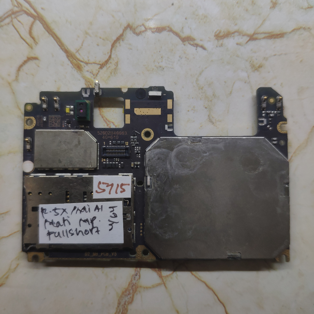 [5713] PCB Mesin Xiaomi Redmi 5X / MI A1 hidup minus