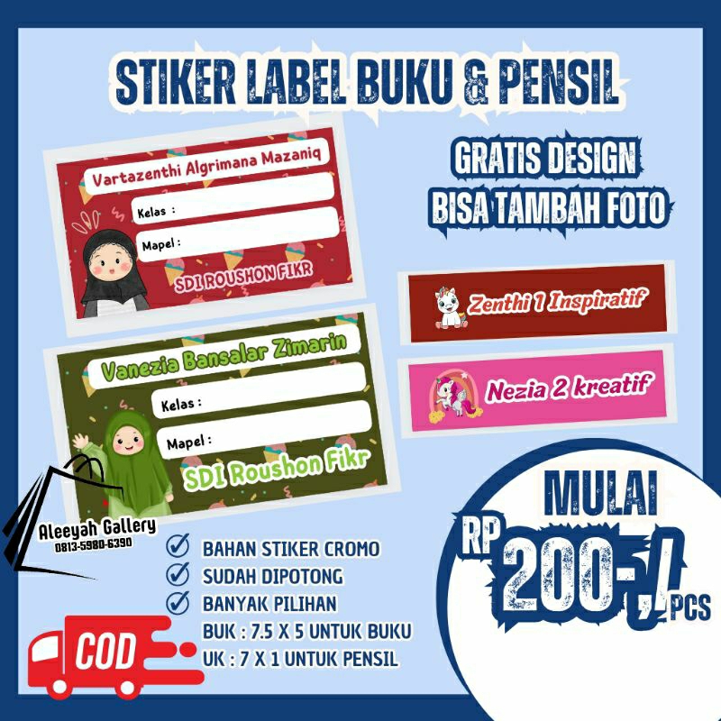 

Stiker Label Buku