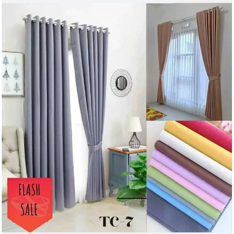 Hordeng Gorden Blackout/Gorden Tebal, Gorden Polos/Gorden Premium/Gorden Minimalis/ Hordeng Jendela 