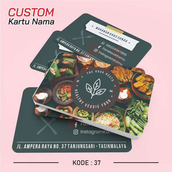 

(100PCS) KARTU NAMA CUSTOM DESAIN KUALITAS TERBAIK kode 37-42
