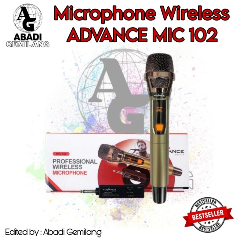 Microphone Wireless ADVANCE MIC 102 Single MIC/Mic Wireless Advance MIC102