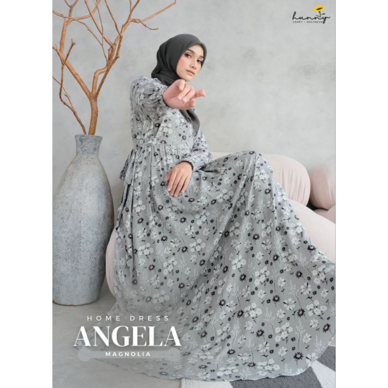 Angela Home Dress, Dress Woman Viscose Premium By Hunny Label